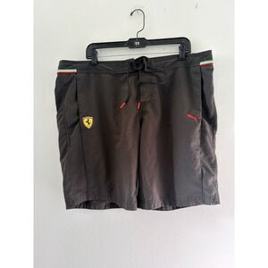 Puma x Ferrari Men's Shorts Black 10th Anniversary Partnership Size XL Swim